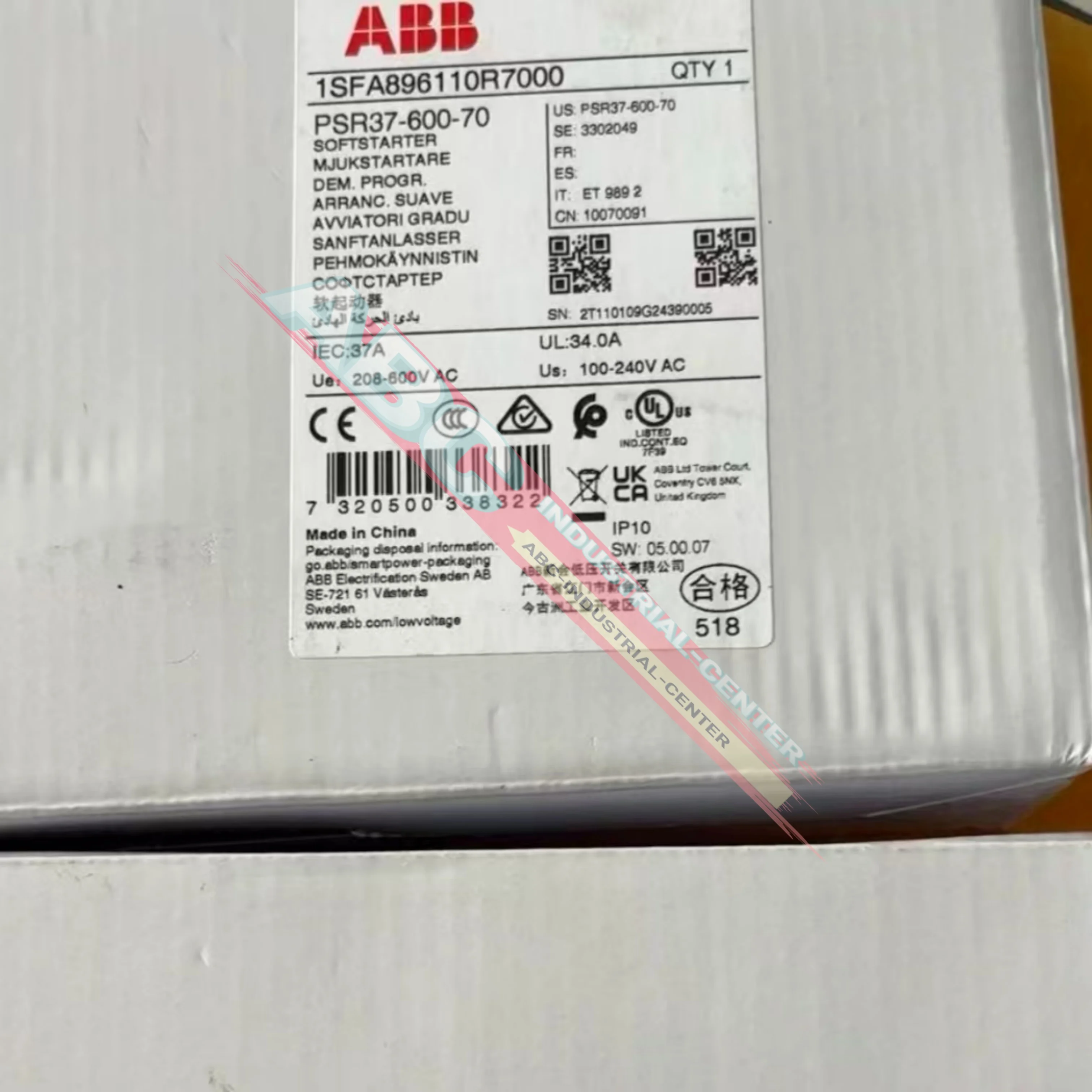 

New in box PSR37-600-70 Soft Starter