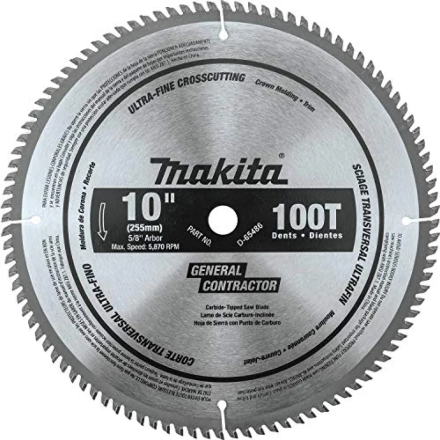 

D-65486 10" 100T Polished Miter Saw Blade Ultra-Fine Crosscutting