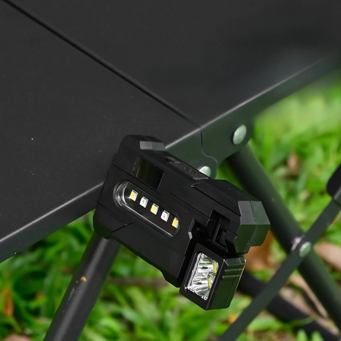 Mini Portable Flashlight USB Rechargeable Multifunctional Adjustable Angle Outdoor Red Blue Warning Work Lights