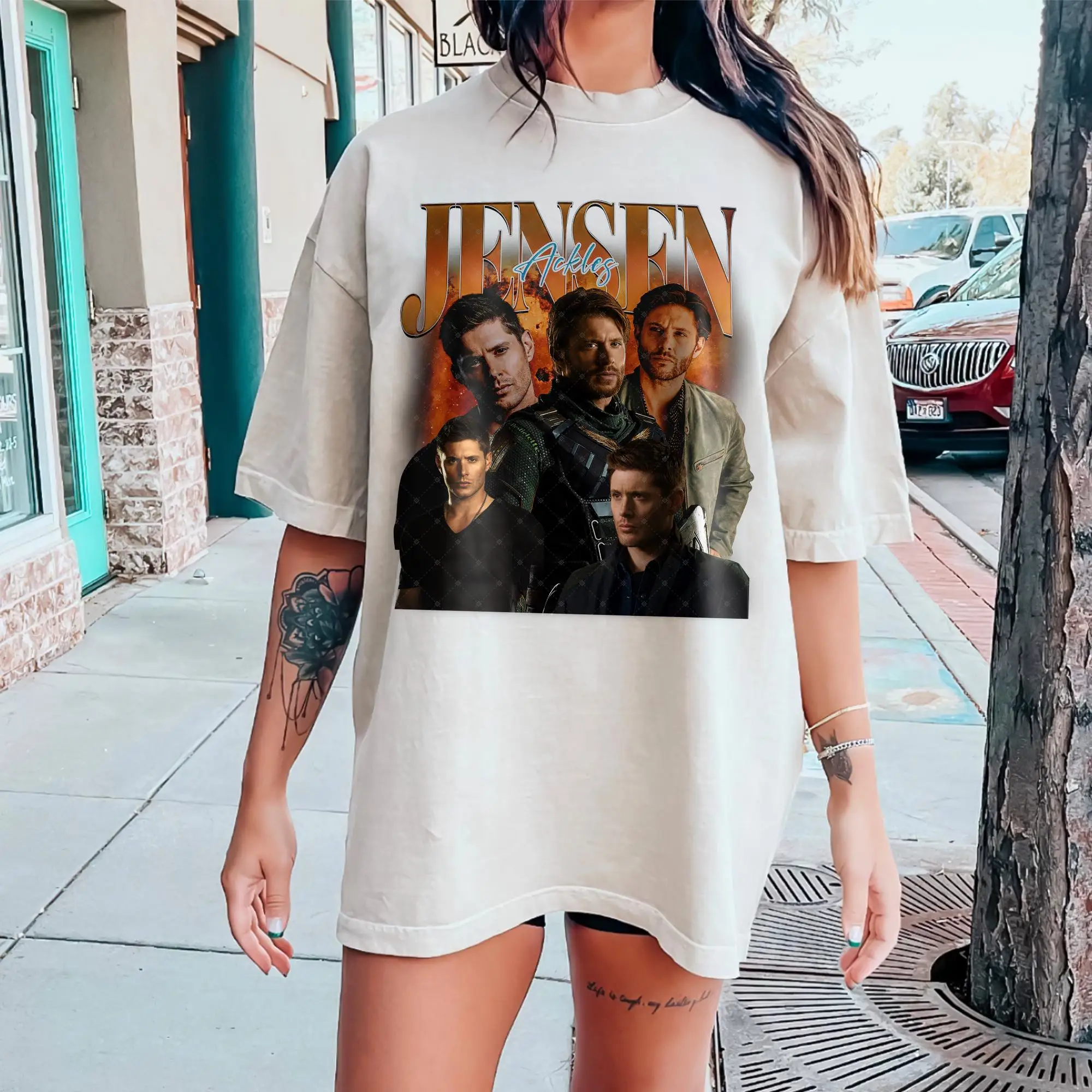 قميص Jensen Ackles المحدود 90s قميص عتيق Jensen Ackles قميص Jensen Ackles جرافيك Y2k ملابس Jensen Ackles قميص للمعجبين