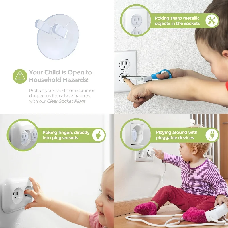 12 buah topi potongan, bening pelindung anak-anak topi keselamatan elektrik