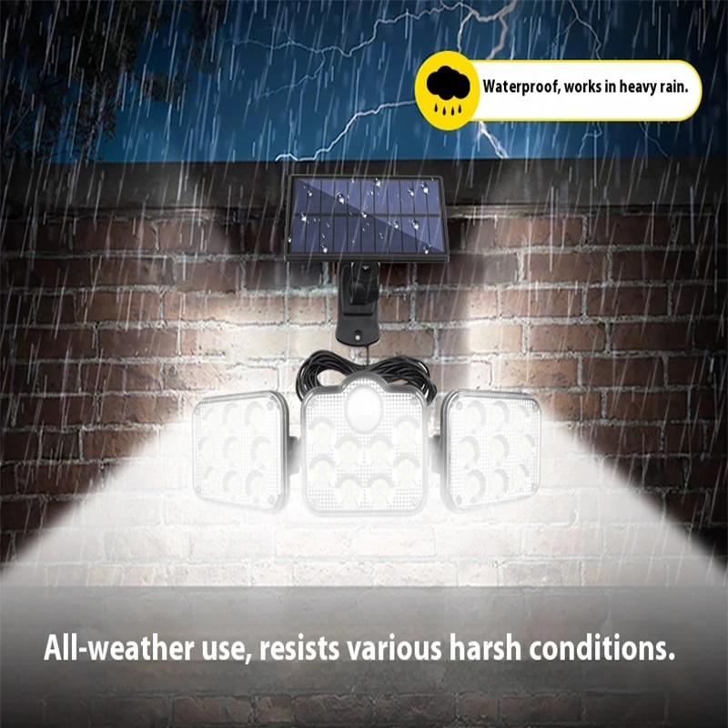 ضوء الشمس سبليت الاستشعار الجدار ضوء الأضواء في الهواء الطلق مصباح حديقة مقاوم للماء المنزل المرآب أضواء الشوارع مصباح