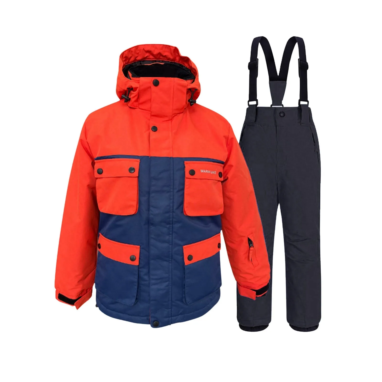 Girl Boy Snowboard Jackets Overalls Kids Snow Set Jumpsuits Warm Skiing Suites 2025 Winter Clothing Windproof One-Piece Ski Suit