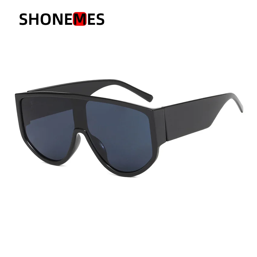 Shonemes Oversized Sunglasses Stylish Women Shades Big Frame Outdoor UV400 Sun Glasses Black Orange for Female