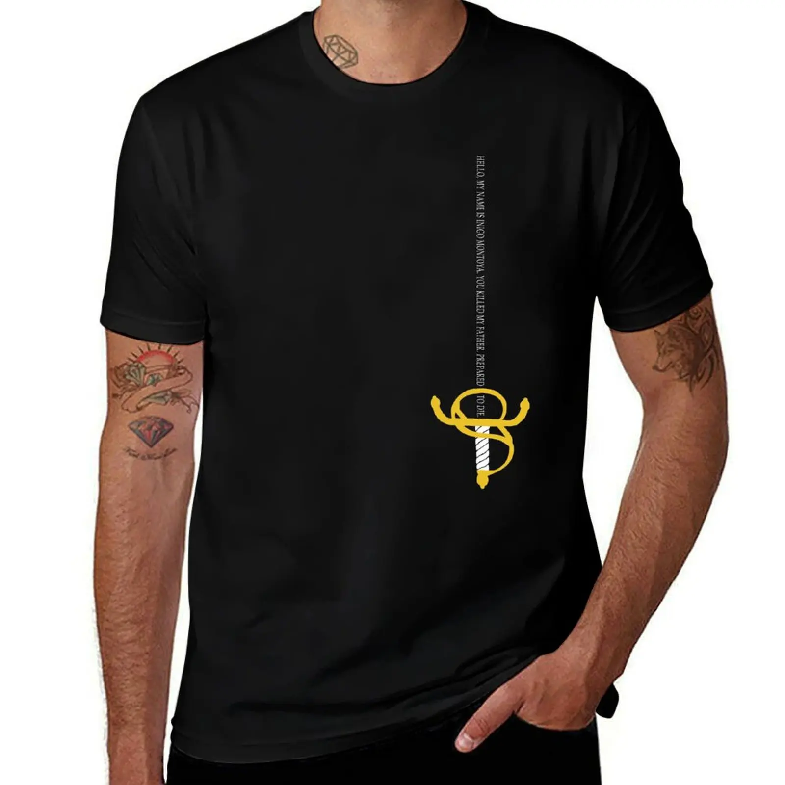 

Princess Bride Sword T-Shirt Simple Solid Color Crew Neck Tee