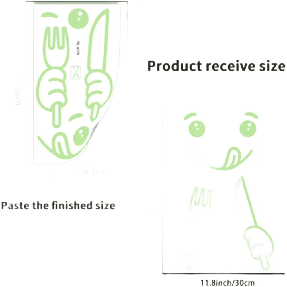 Refrigerator Glow Decals with Expressive Designs That Illuminate in Low Light for Home Interior Decoration PVC