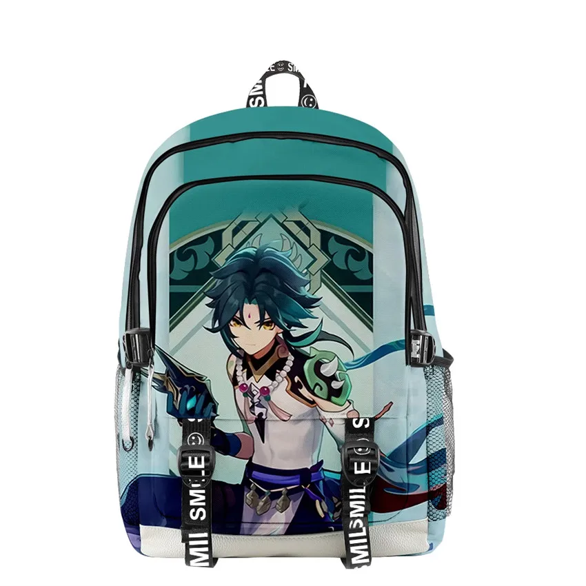 

Genshin Impact Xiao 3D Primary And Middle School Students Backpack School Bag Oxford School Bag Teenager Boys Girls Laptop Bag