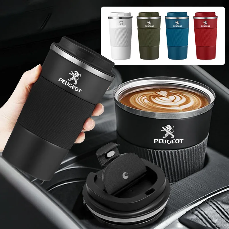 

Car Vacuum Flasks Coffee Cup Travel Portable Insulated Bottles Caps for Peugeot 206 508 2008 5008 107 307 308 3008 207 208 407