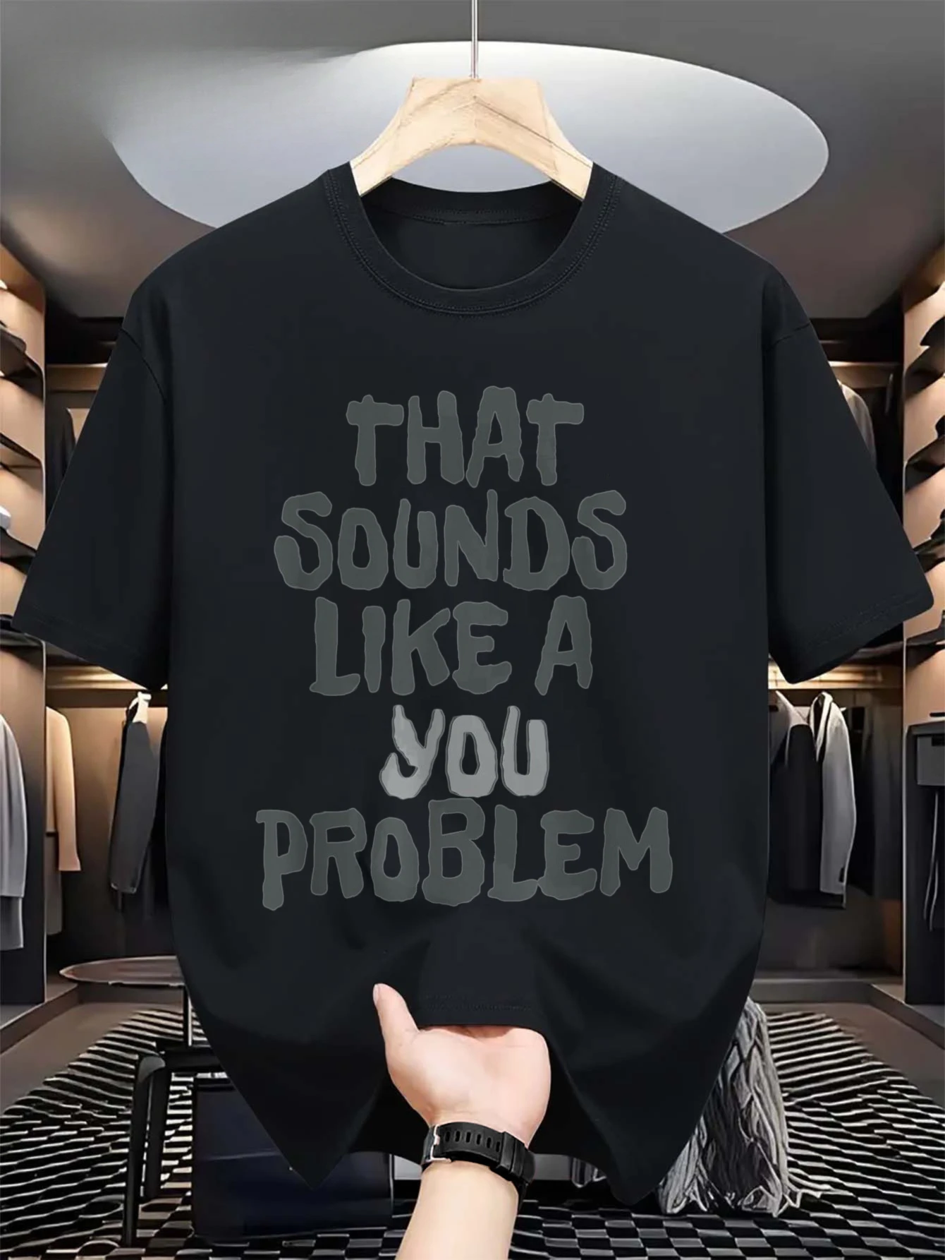 Men's Humorous and Satirical T-Shirt with the Phrase 