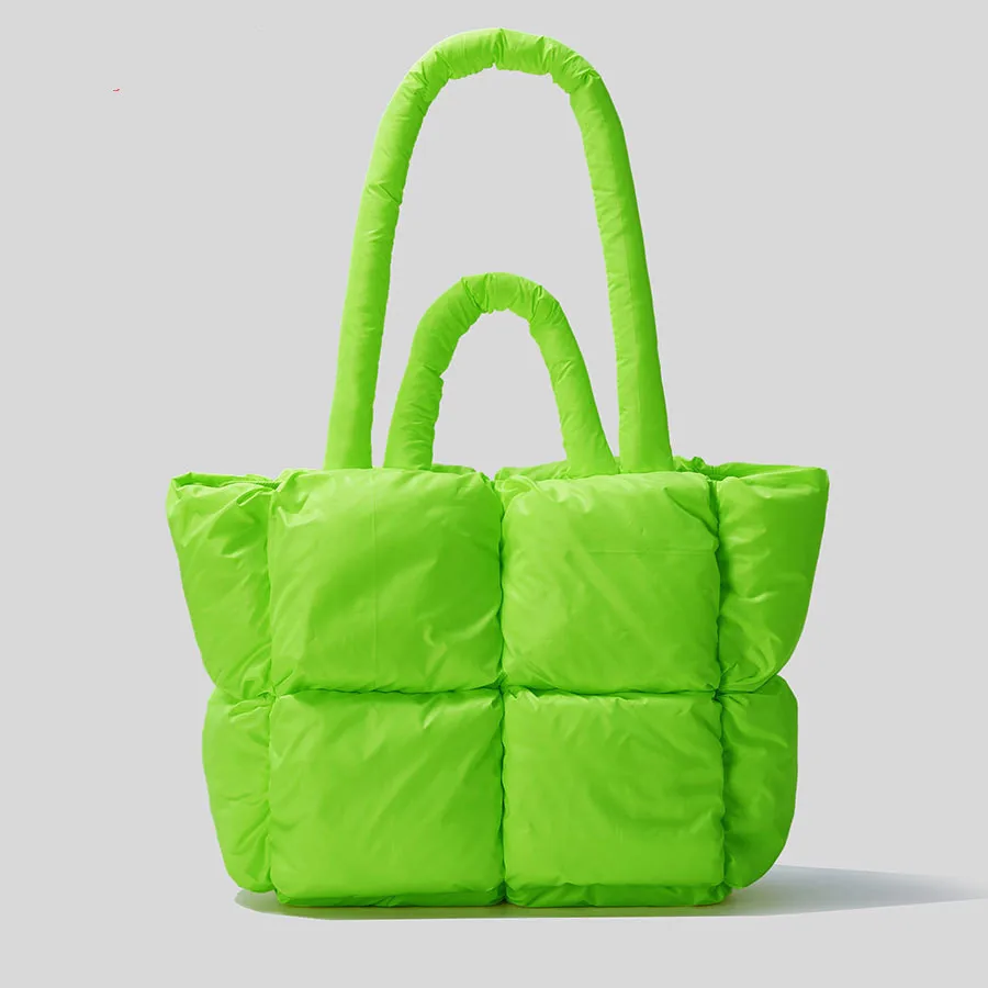 Imagem -02 - Nova Moda Bolsa Feminina Espaço Almofada de Algodão Pena para Baixo Bolsa de Inverno Espaço Macio Algodão Ombro Bolsa Bolsa Feminina 2023