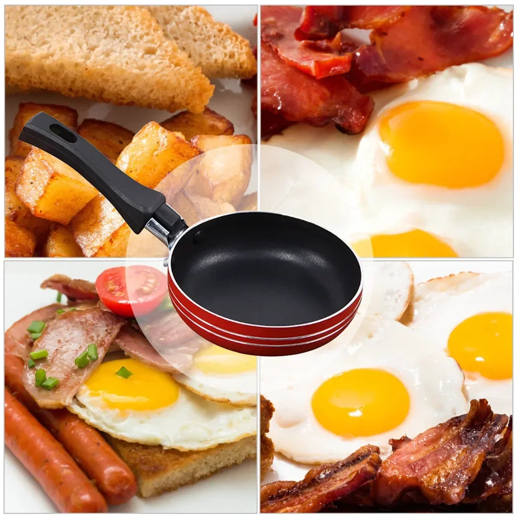 Mini Frying Pan Non-Stick Steel Frypan Pot Saucepan Random Color For Cookware Stainless Steel 12cm/14cm/16cm Cooking Tools