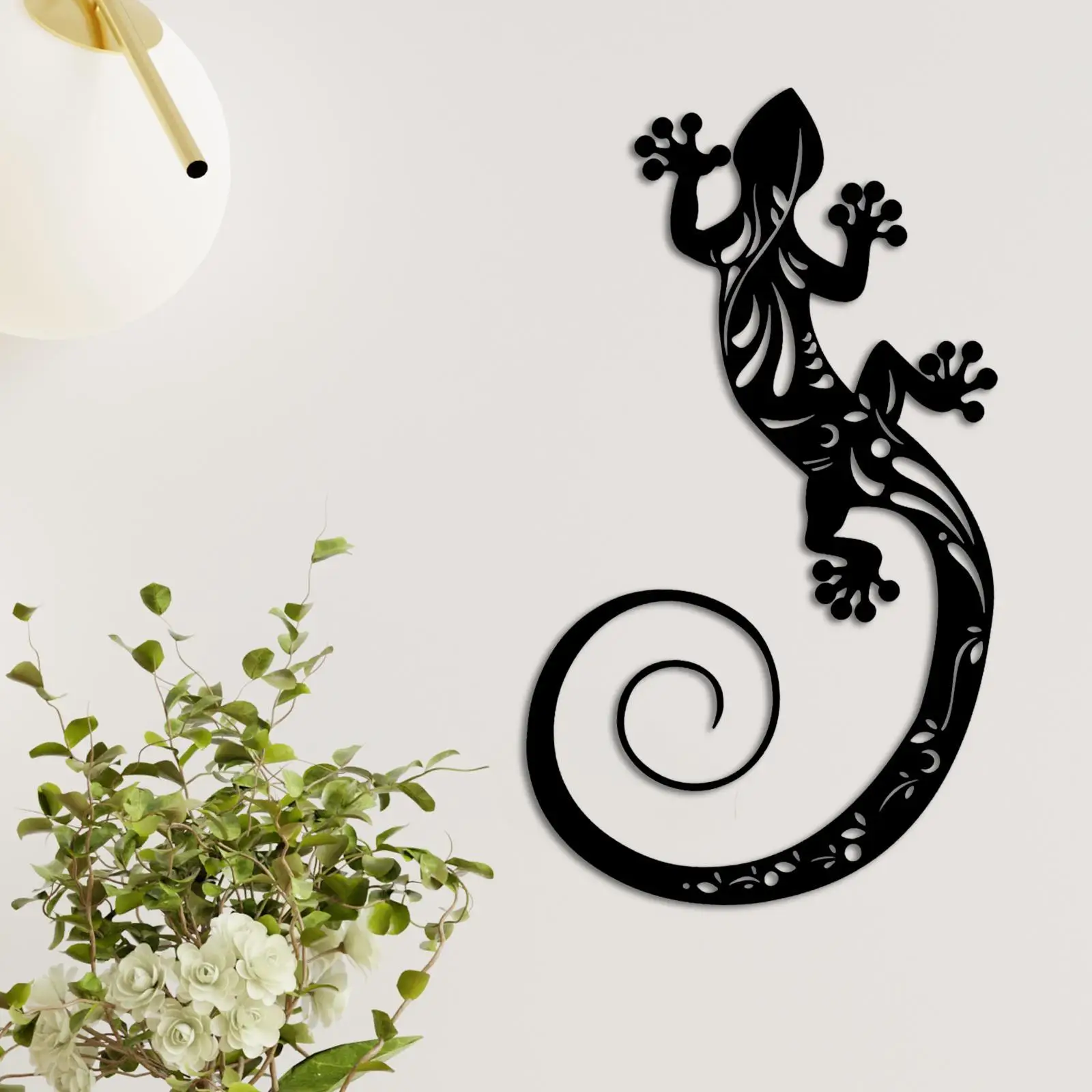 Metal Gecko Wall Decor Art Sculpture for Indoor Outdoor Yard