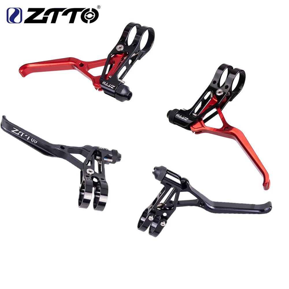 ZTTO Folding Bicycle Brake Lever V-Brake Caliper Hollow Out CNC Brake Handle Lightweight Set Adjustable Bicycle Accessories