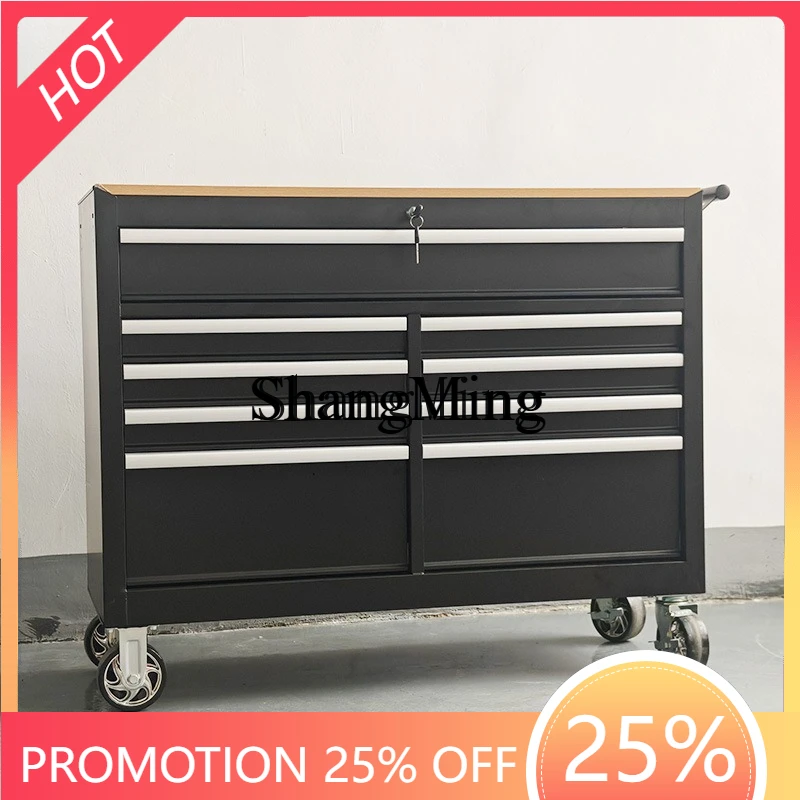

SM household wooden board mobile workbench tool cabinet barber shopping tool cart extended storage cabinet