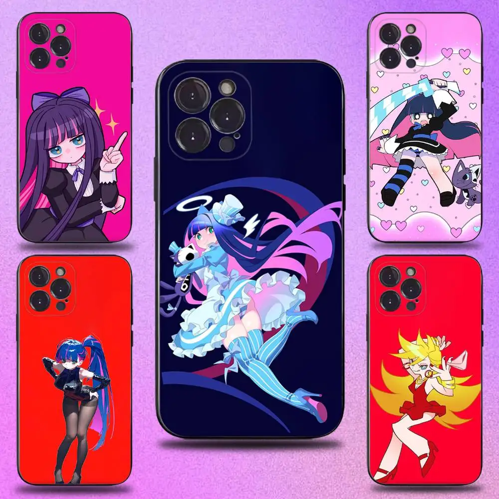 

Panty Stocking with Garterbelt Phone Case For iPhone16,15,14,13,12,11 Plus,Pro Max,XS,X,XR,SE,Mini,8,7,Soft Silicone Black Cover