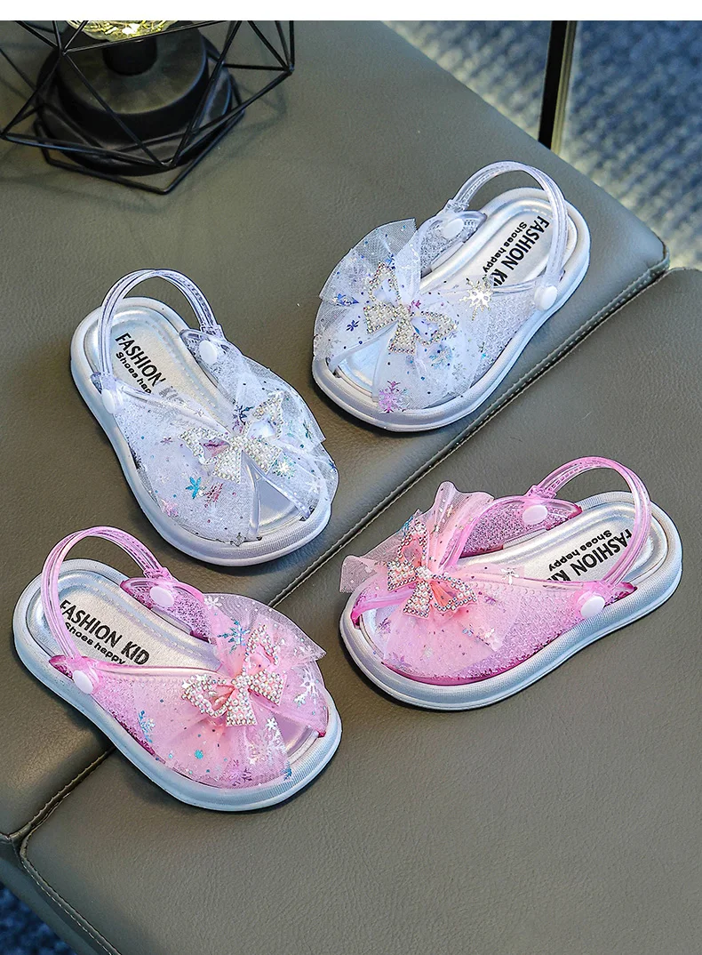New Spring & Summer Girls Sandals, Soft Sole Princess Shoes with Bowknots for Toddlers and Older Girls, Summer Kids Footwear