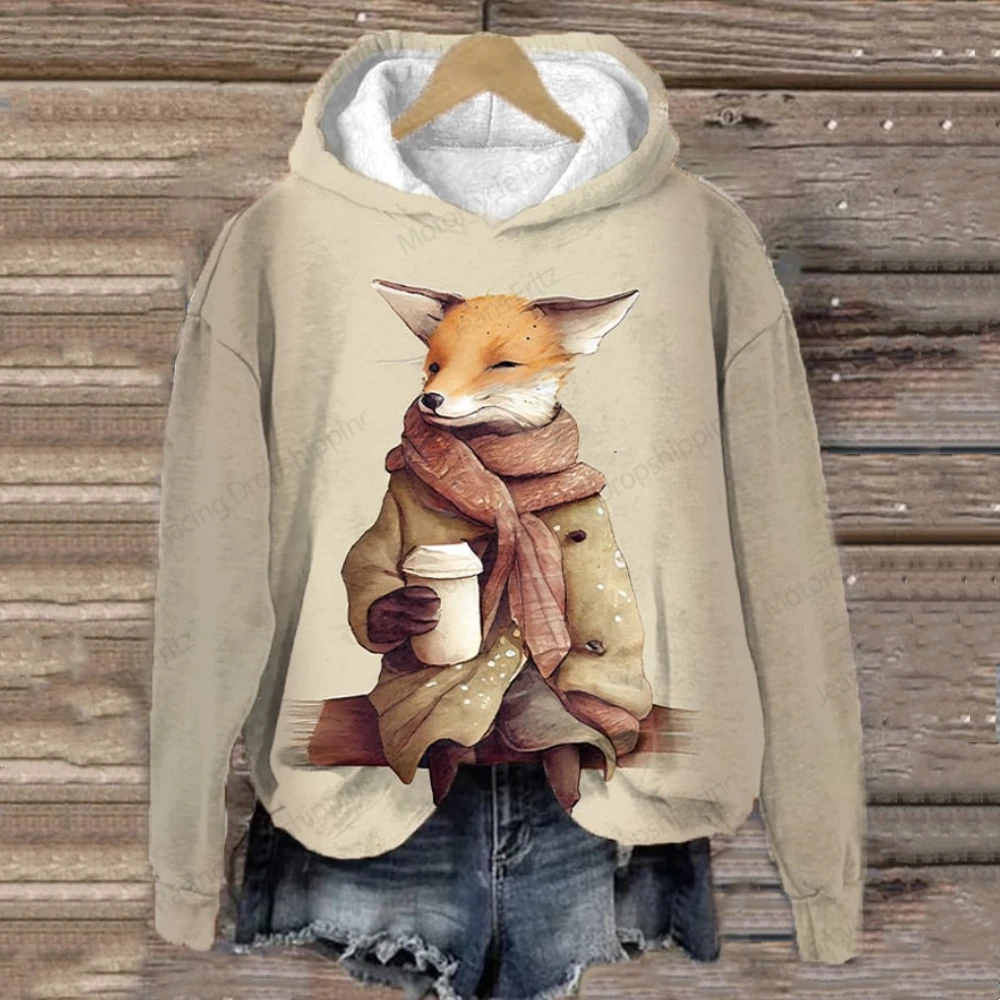 Funny Cartoon Cat 3D Print Hoodies Streetwear Women's Hoodie Oversized Pullovers Y2K Hooded Sweatshirts Top Female Coat Clothing