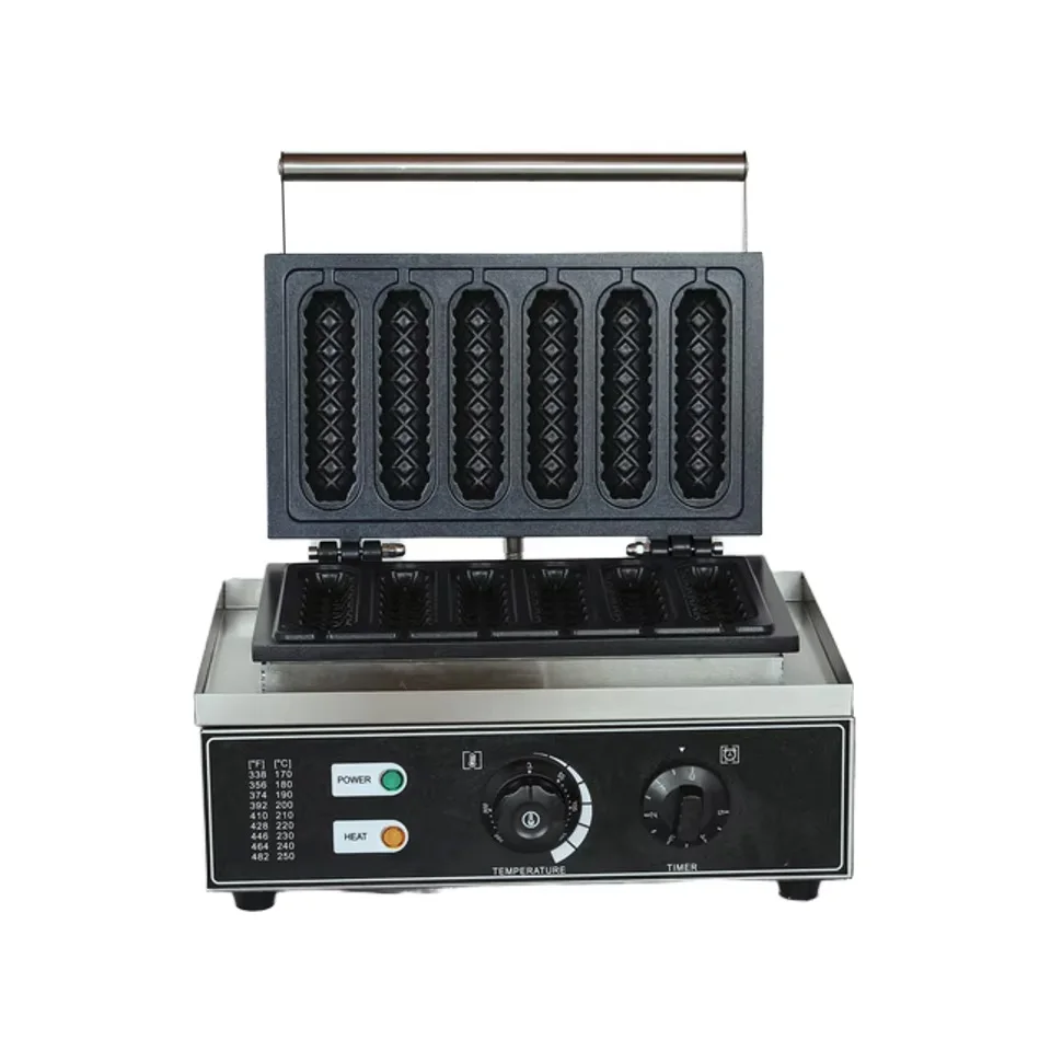 Palo eléctrico comercial Waflera Baker utensilios de cocina Snack Hot Dog máquina de gofres