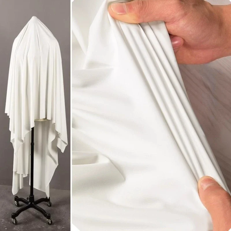 

Высокоэластичная трикотажная ткань, белый мягкий ледяной шелк, быстросохнущий костюм для фитнеса, купальник, ткань для шитья одежды по метрам, материал «сделай сам»