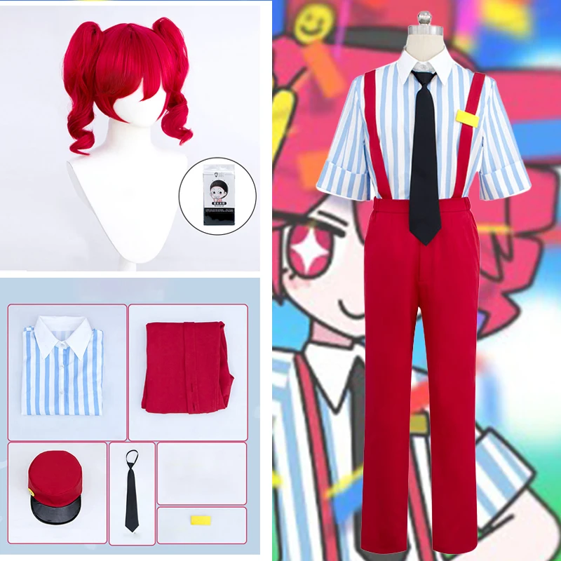 Miku Mesmerizer Cosplay Costumes Teto Red Wig And Rompers Anime Role Play Uniform Halloween Party Dressing For Women