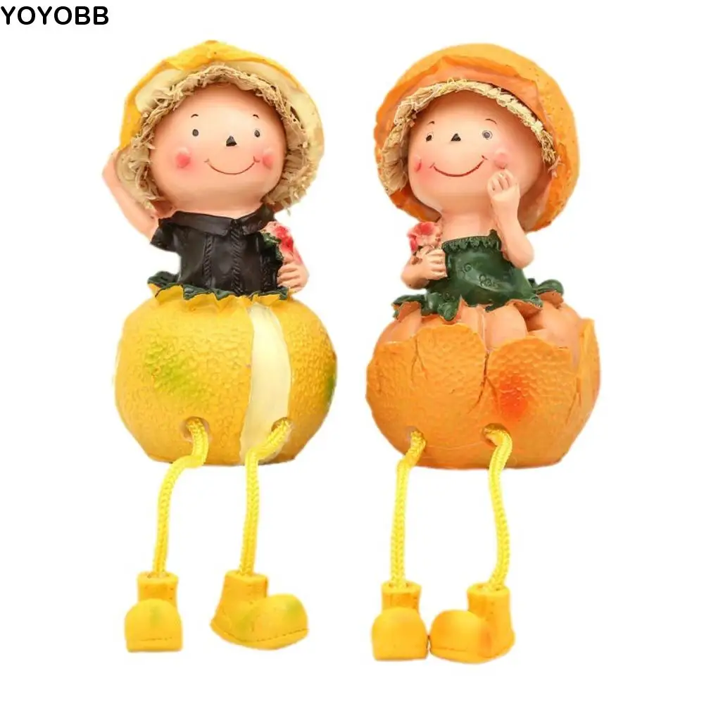 

Creative Funny Fruit Doll Statues Resin Decorative Vegetable Statues Handmade Cartoon Garden Decor Figurines Gift