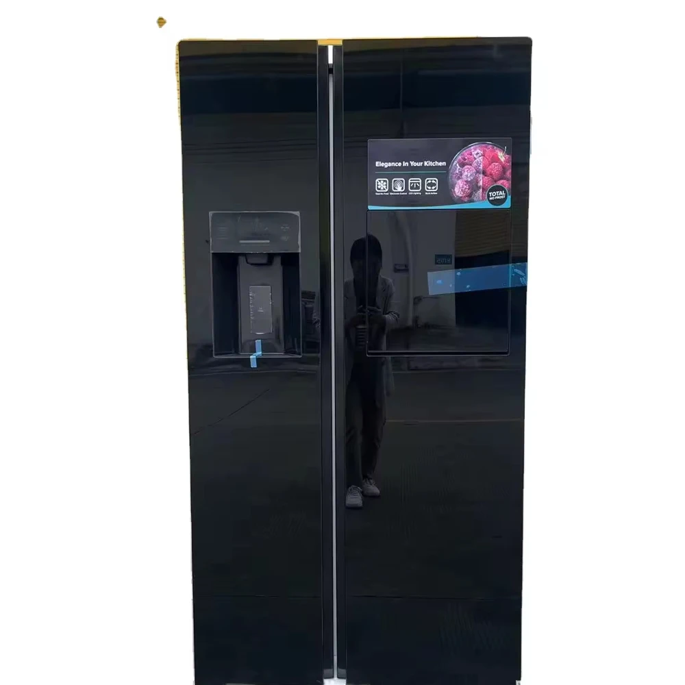 

610L Liter Double-door Side-by-side Door Household Large-capacity Inverter Wind-cooling Sound Large-screen Smart Refrigerator