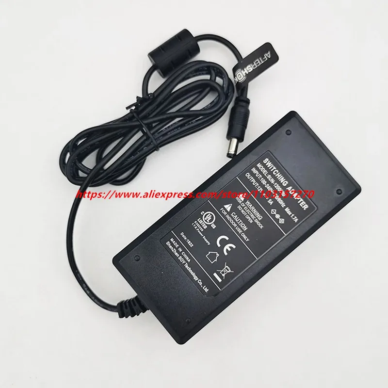 Genuine SOY AC Switching Adapter AC Adaptor Charger 12V 5A 4A 60W SOY-1200500 SUN-1200500 Power Supply 5.5*2.5mm