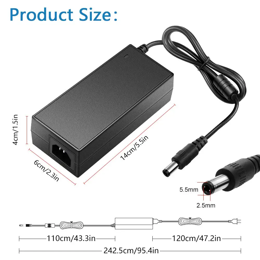 Adattatore di alimentazione 12 V 10A 120W DC 100V ~ 240V convertitore da ca a cc trasformatore da 12 Volt 10 Amp per stampante 3D a luce di striscia