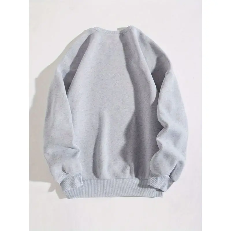 Picture 4: Women's fashion hoodie - Round neck long sleeve sweatshirt，Eye-catching text paired with festive string lights