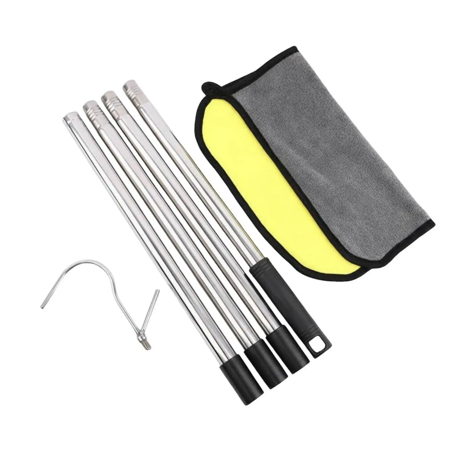 Extended Reach Pool Cleaning Hook Compatible with Telescopic Rods Stainless Steel Accessory for Swimming Pool Robot