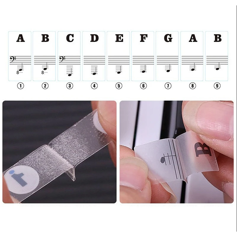 54 61 88 Keys Electronic Piano Keyboard Sound Name Stickers Key Sticker