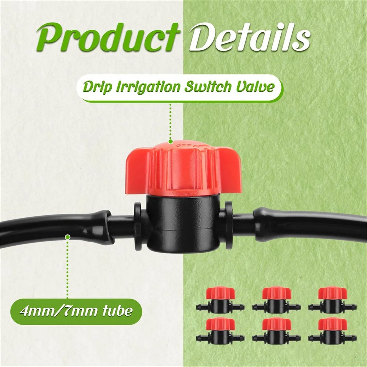 50Pcs 1/4 Inch Barbed Shut Off Valve Drip Irrigation Tubing Coupling Valve Drip Irrigation Valve for 1/4 Inch Tubing