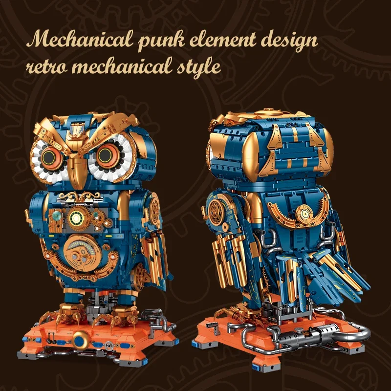 3210PCS Steampunk Uil Model Speelgoed Bouwstenen Creatieve Mechanische Uil Bakstenen Speelgoed Woondecoratie Ideale Cadeaus Voor Kinderen Volwassen