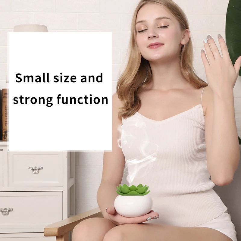

2026 New Essential Oil Diffuser,Personal Lotus Humidifiers For Office Desk,Cute Lotus USB Cool Mist Humidifier
