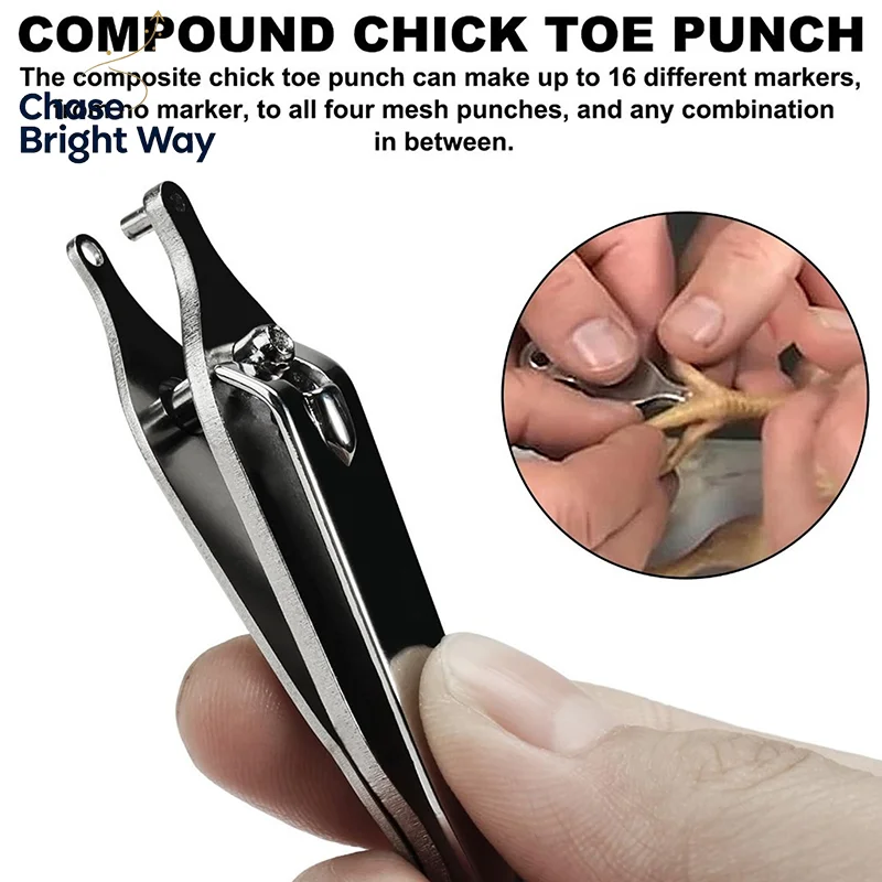 Chicken Toe Punch, Animal Identification Tool for Chicks Ducklings Mice, Toe Marking Ear Tag Punch Accessory