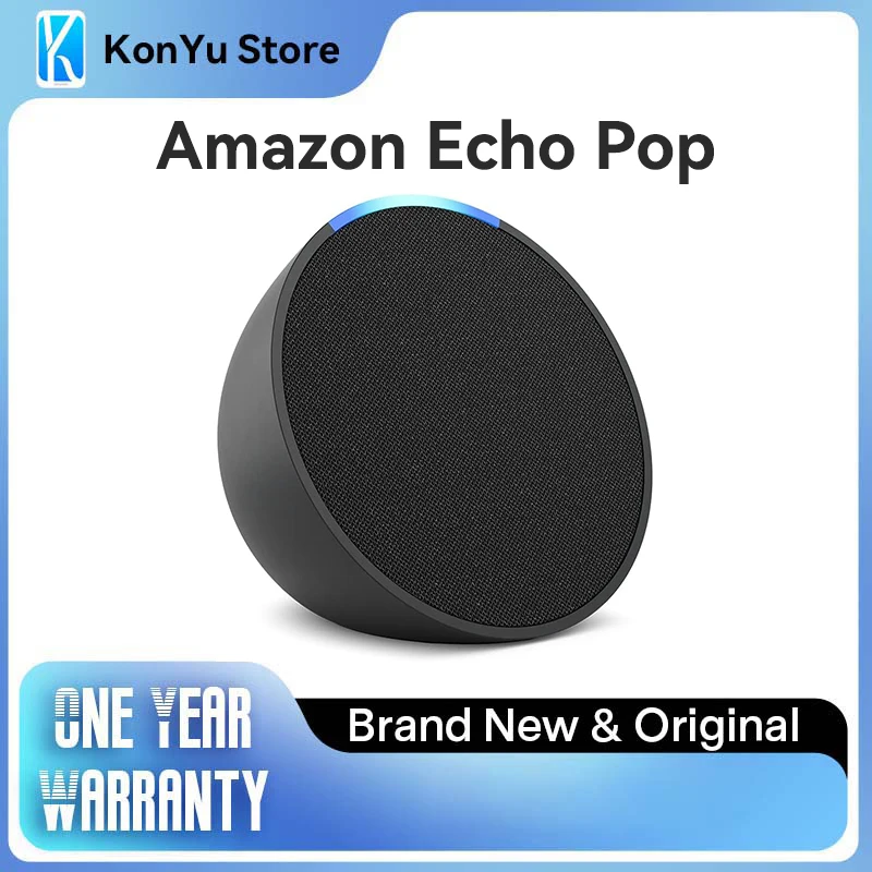 Amzon Echo Pop، وحدات تحكم منزلية للموسيقى الأصلية ومكبر الصوت الذكي مع Alexa All Colors