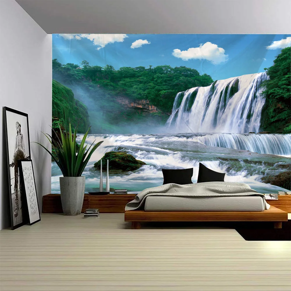 

3D digital printed home scenery tapestry room aesthetic art decoration living room bedroom wall decoration blanket bed sheets