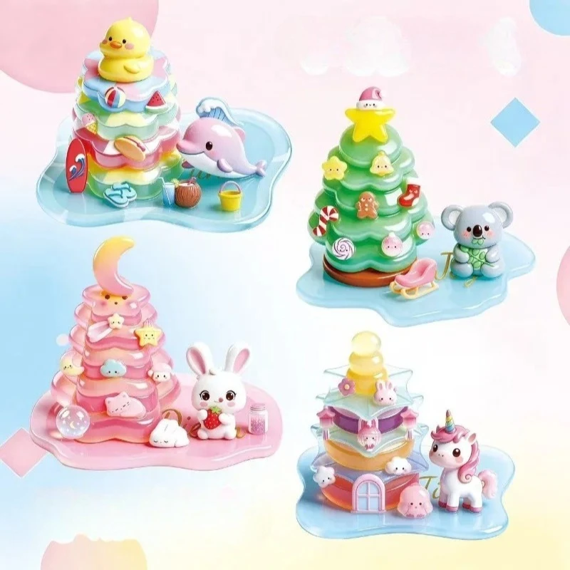 3D Crystal Puffy Stickers DIY Scrapbooking Kawaii Cartoon Animal Relief Stickers for Kids Crafts School Supplies Gift Decor