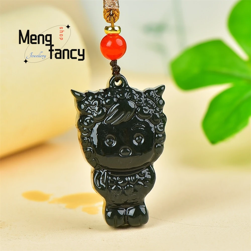 Premium Natural Hetian Jade Green Jade Pendant for Men And Women Exquisite Joyful Pendant Exquisite Gifts For Zodiac Sheep