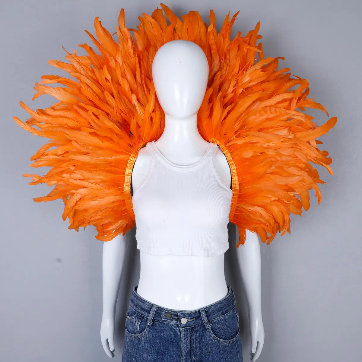 Luxe veren sjaal cosplay ontwerper punk Halloween carnaval gemaskerde bal feestaccessoire elegante kleding voor feestelijke gelegenheden