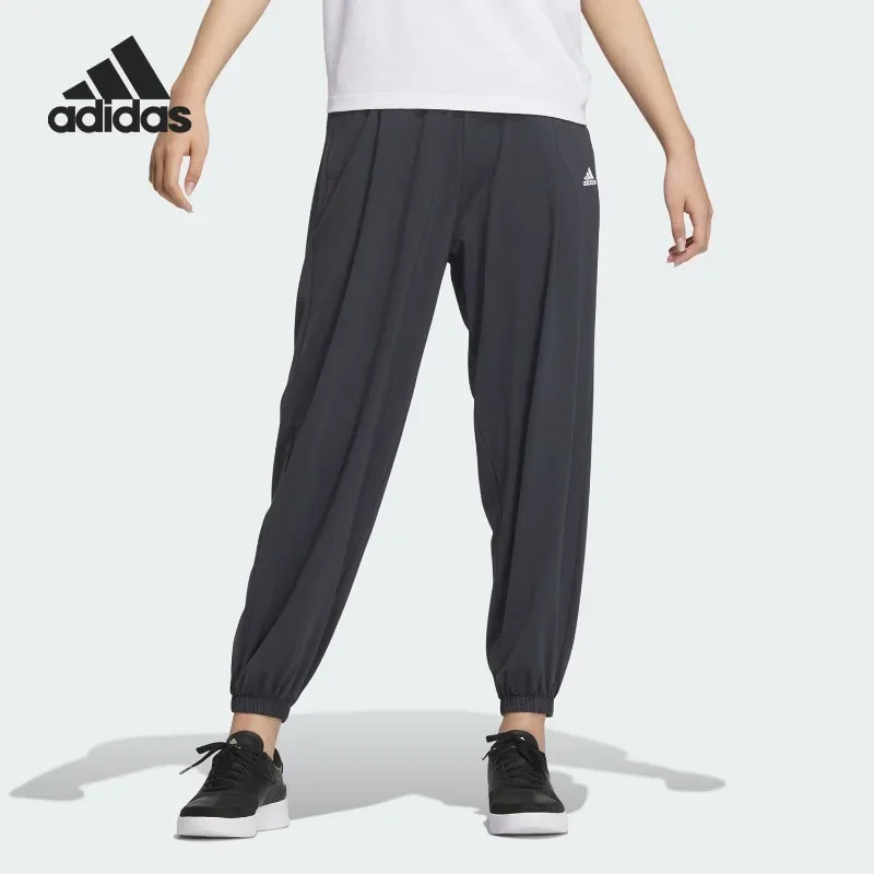 Adidas Thin Summer Fabric Elastic Waistband Cuffed Jogger Multi Cargo Pockets Travel TrousersJJ1338