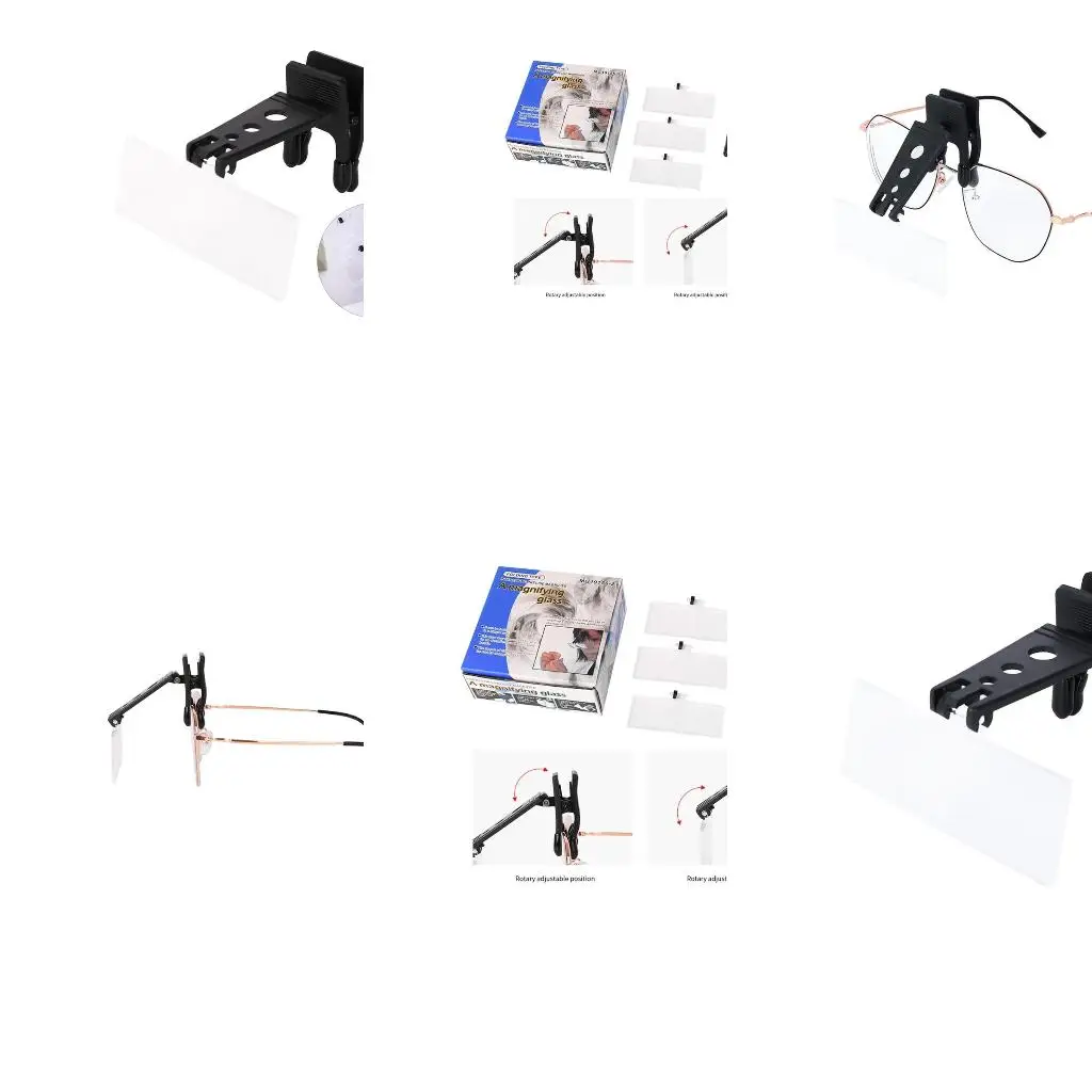 1.5x 2.5x 3.5x Magnification Clip on Magnifier 3 Type Magnification Glass for Jewelry Clock Repair Surgical