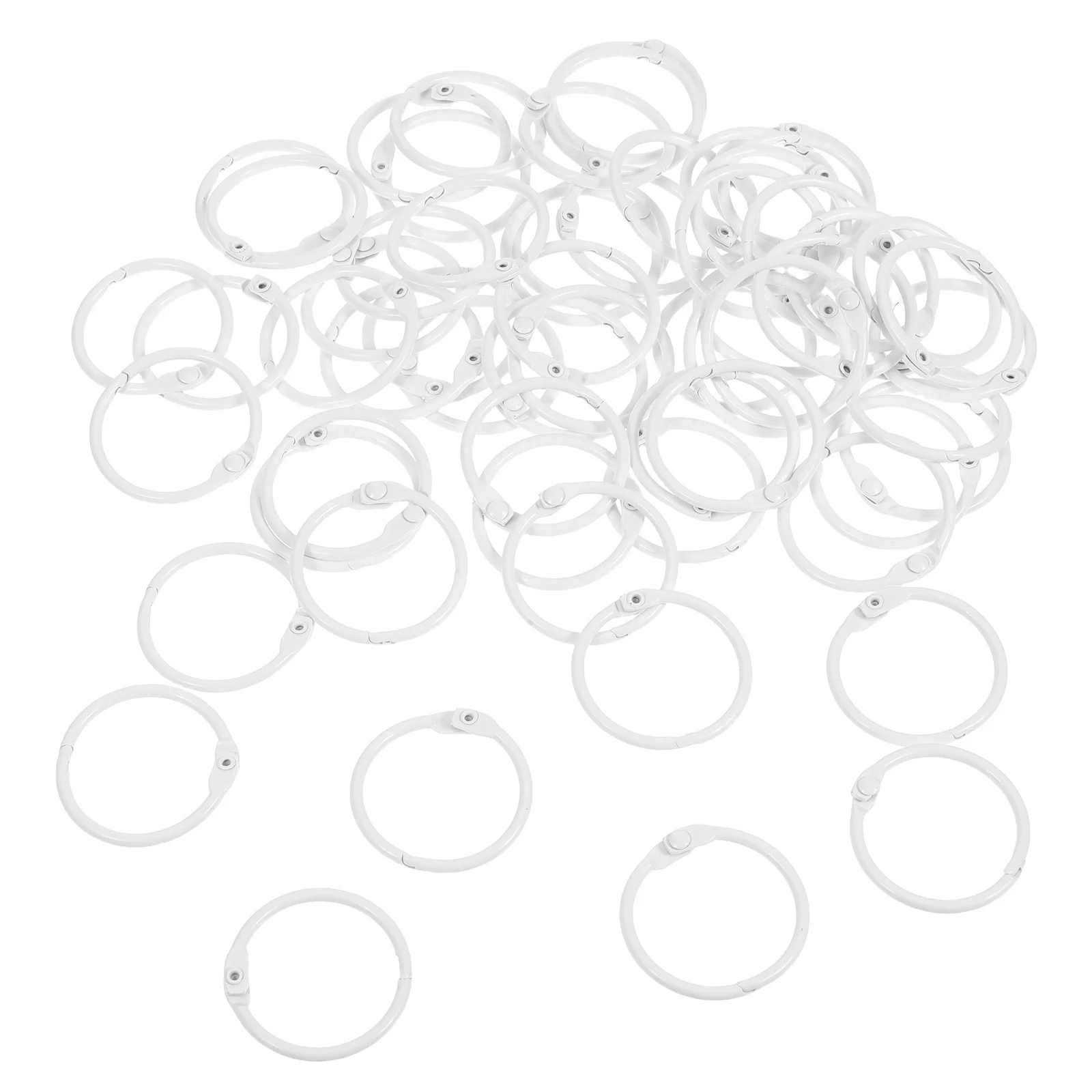60 قطعة حلقات ربط معدنية 25 مللي متر مقاطع أوراق فضفاضة قوية لبطاقات فلاش ألبومات القصاصات دفتر اللوازم المدرسية المكتبية #6