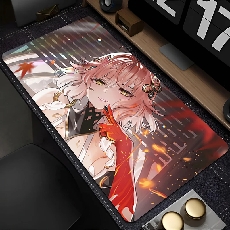 

Mousepad Laptop Office Cabinet Keyboard Pad PC Desk Mat Large HD Mouse Pad Non-slip Wuthering Waves Changli Rubber Extended Pad