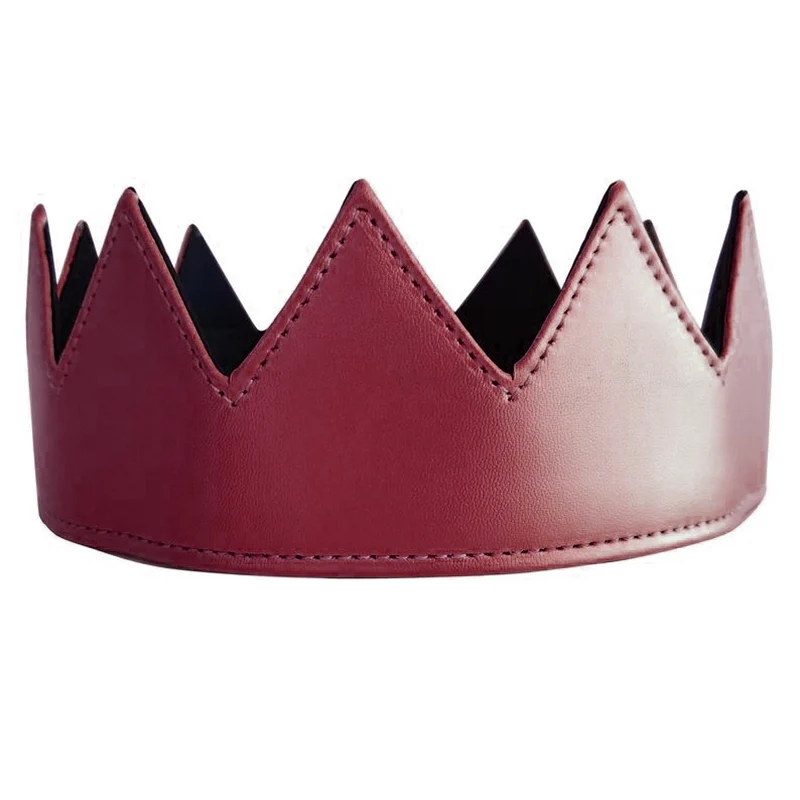 Couronne Médiévale en Cuir PU pour Costume de Cosplay, Bandeau de Sauna, Gothique, Punk, Coiffe, Chapeau, ixd'Anniversaire