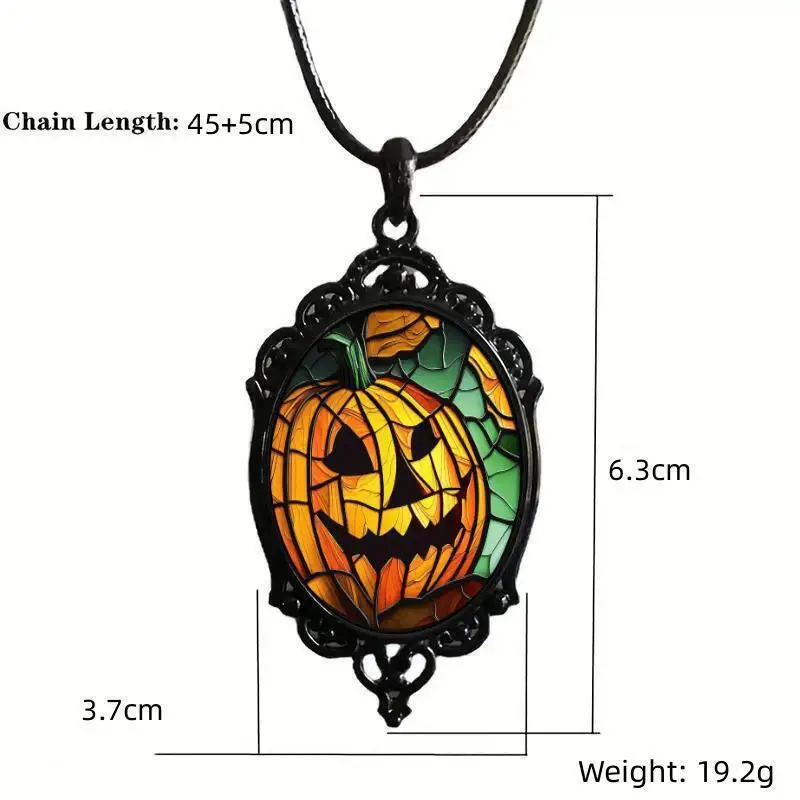 2024 Vintage Gothic Halloween Pendant Necklace Jewelry Gift Manufacturer Wholesale Direct Sales