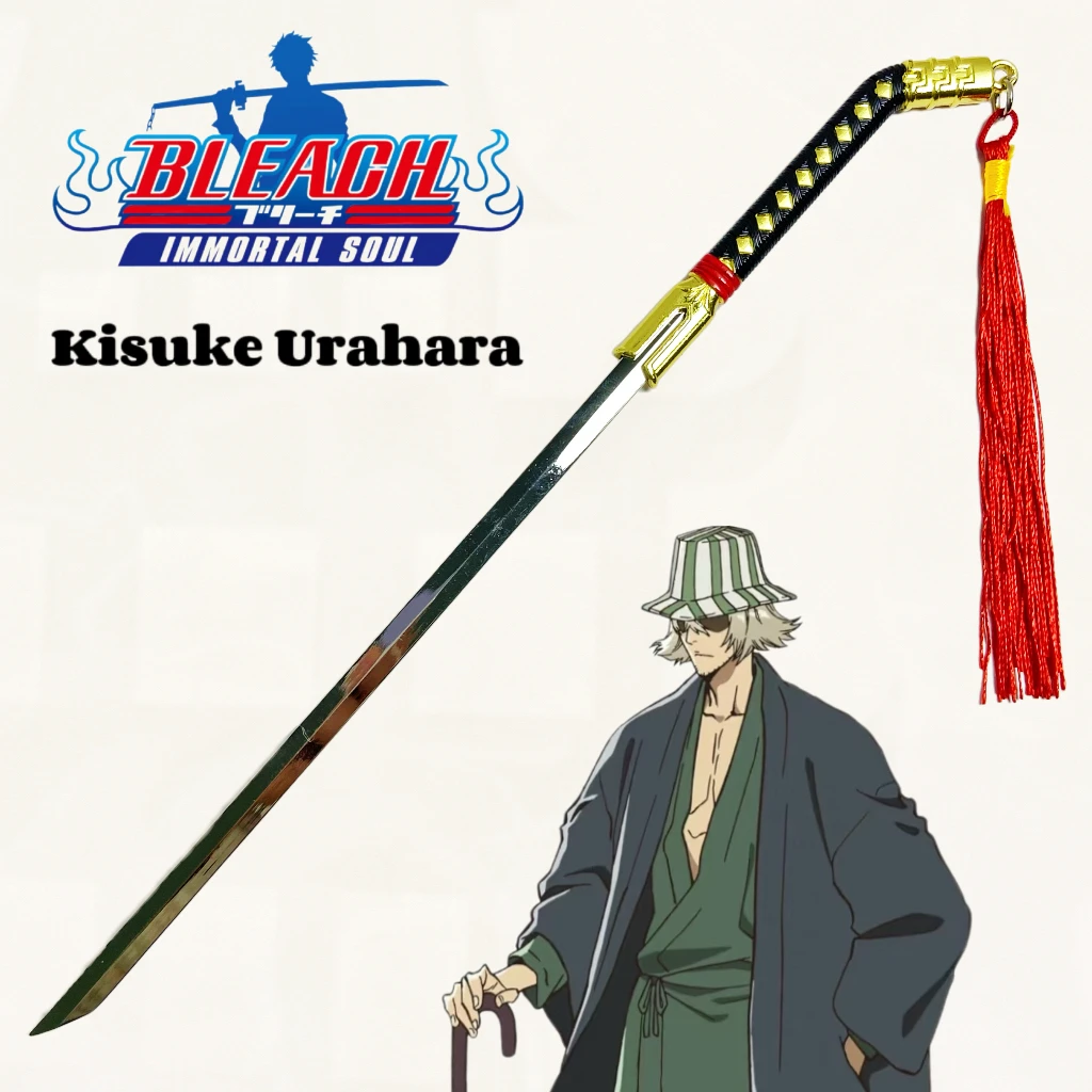 

9,8 дюйма Bleach Urahara Kisuke металлический меч катаны оригинальный самурай японский катана сабля ниндзя нож аксессуары для косплея реквизит игрушка