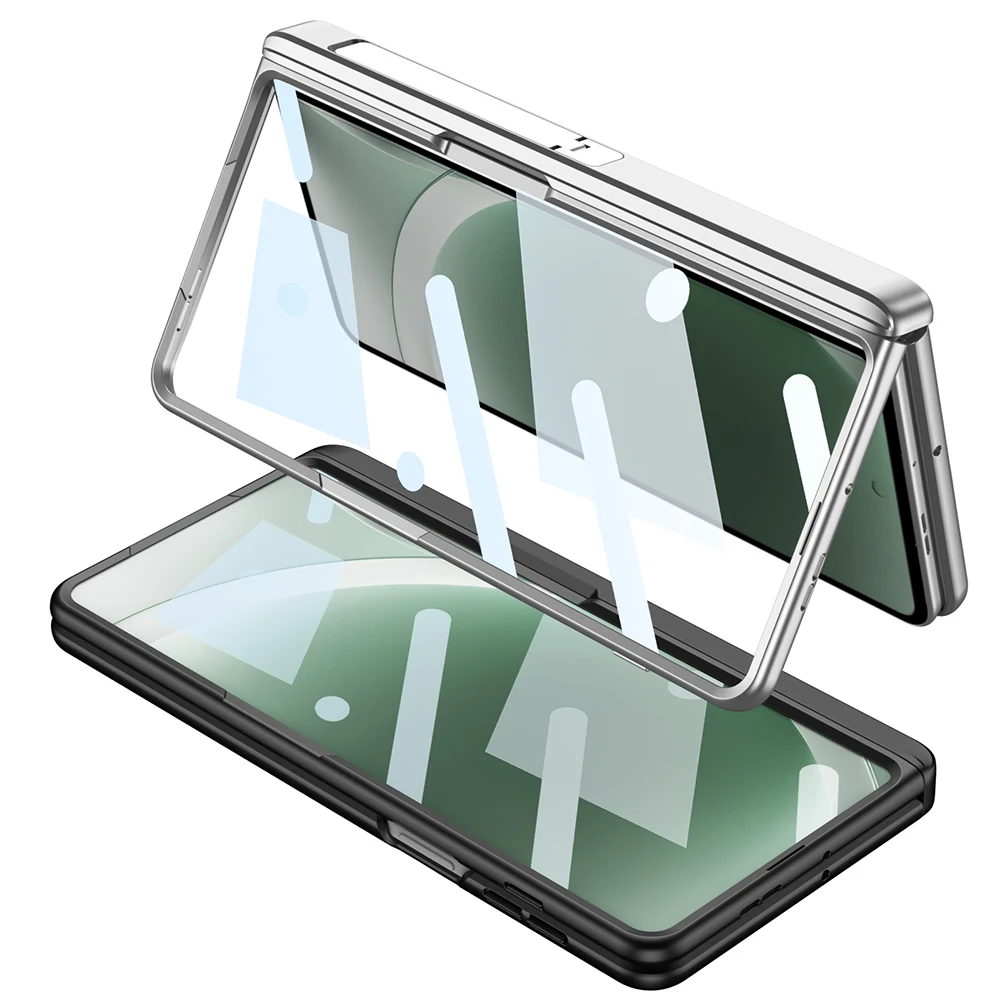 Magnetyczny Stojak z Zawiasem, Etui Kompleksowe z Ochroną Ekranu i Obudową z Matowego Plastiku dla Motorola Razr Fold / Moto Razr Fold — zdjęcie produktu 4
