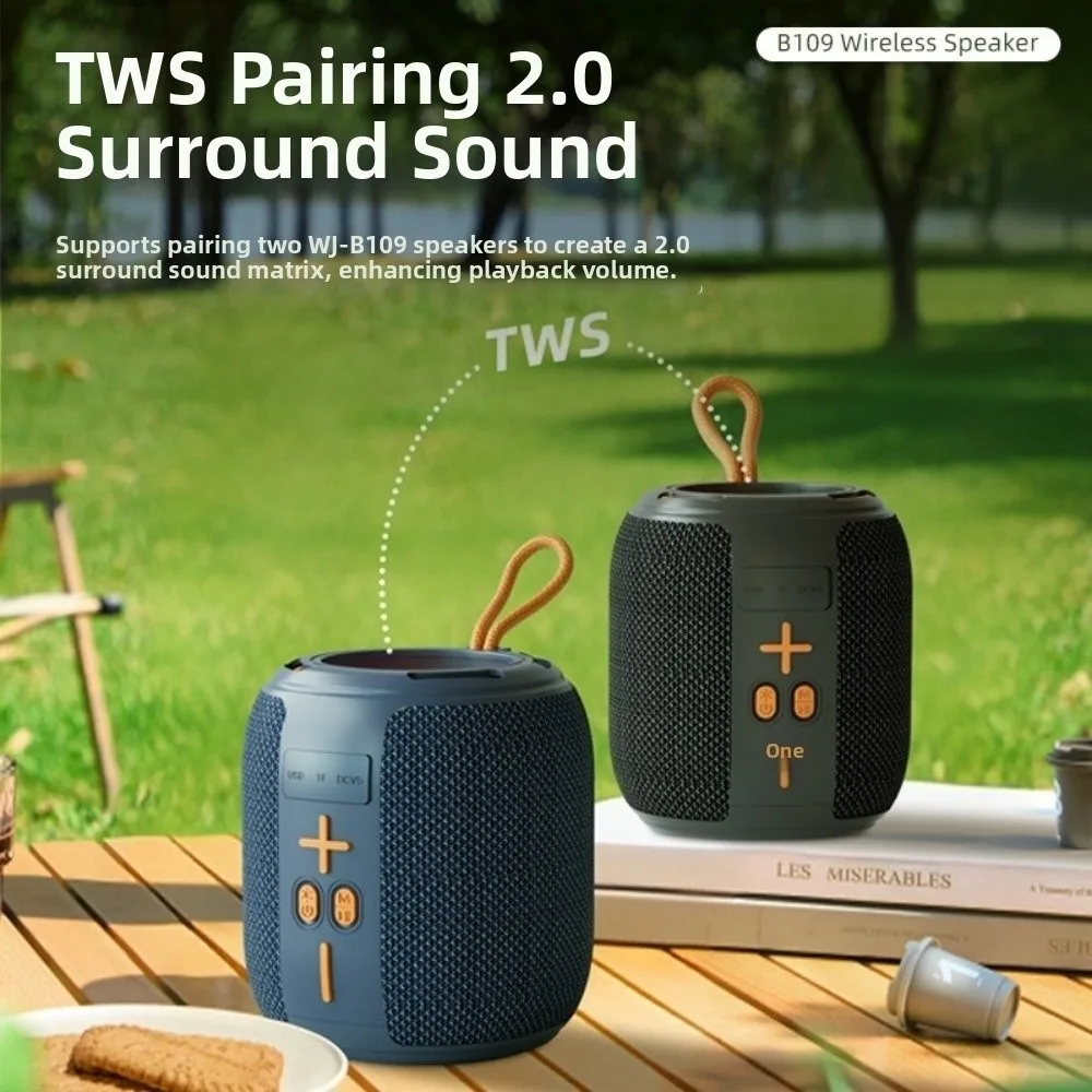 Mini Bluetooth Speaker Waterproof HD Bass Sound HD Bass Sound Speaker Bluetooth 5.4 TWS Interconnected Sports Bass Speaker