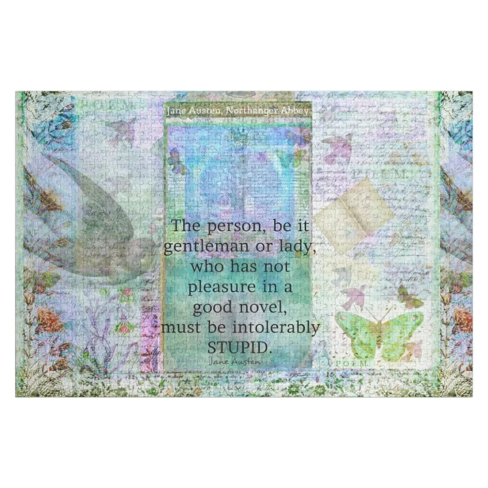 

Jane Austen witty book quote Jigsaw Puzzle Customized Picture Personalized Personalised Toys Puzzle